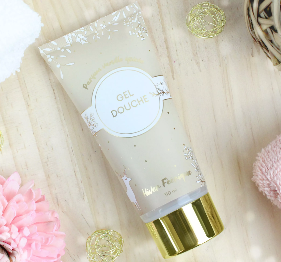 Coffret Cadeau Soins du Corps en Cage Dorée – Gel Douche, Lait & Gommage | Idée Cadeau Bien-Être
